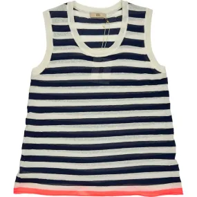 Orla Kiely Navy White Striped Vest