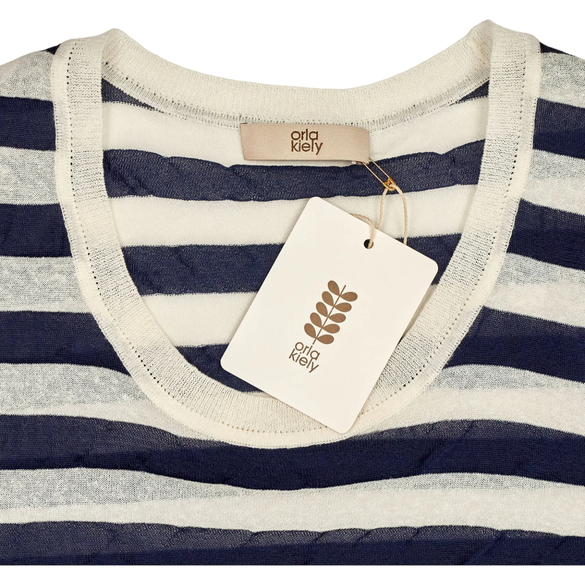 Orla Kiely Navy White Striped Vest