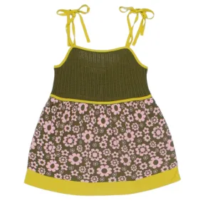 Orla Kiely Olive/Pink Blossom Flower Vest