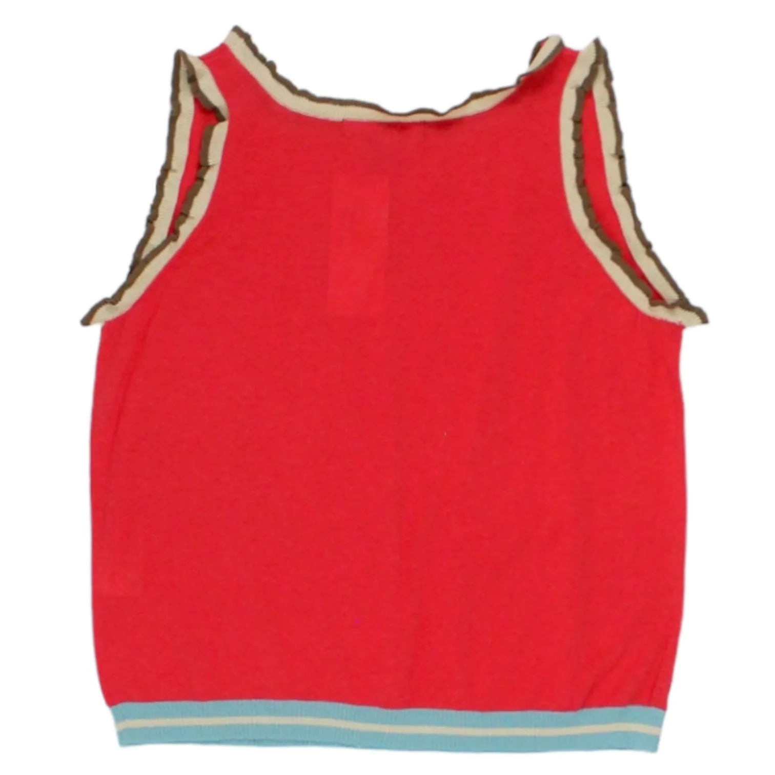 Orla Kiely Raspberry Pointelle Vest