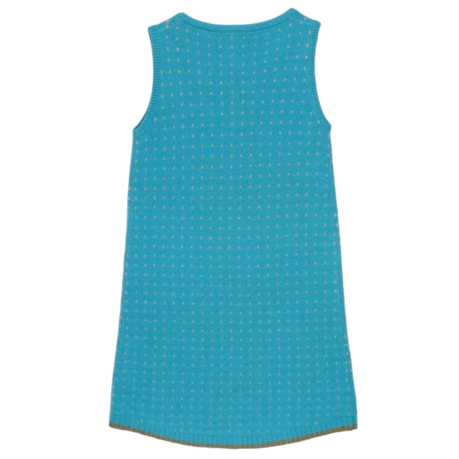 Orla Kiely Turquoise Tiny Tuck Knit Vest Dress