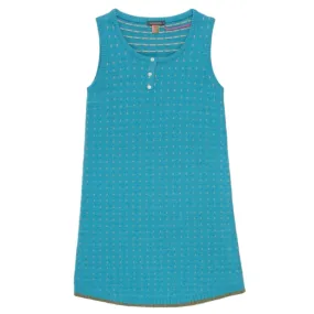 Orla Kiely Turquoise Tiny Tuck Knit Vest Dress