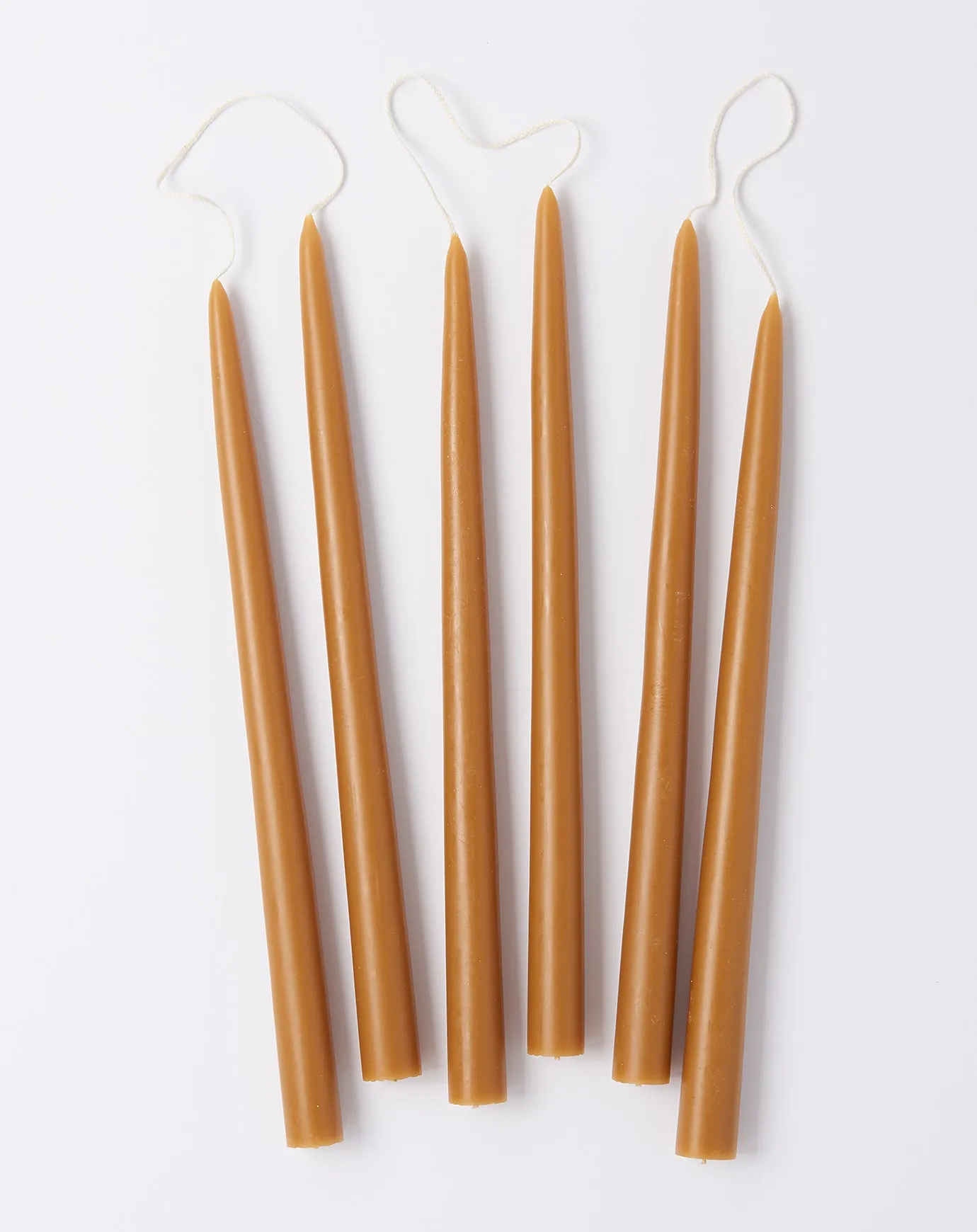 Pair of 12 Taper Candles in Miel
