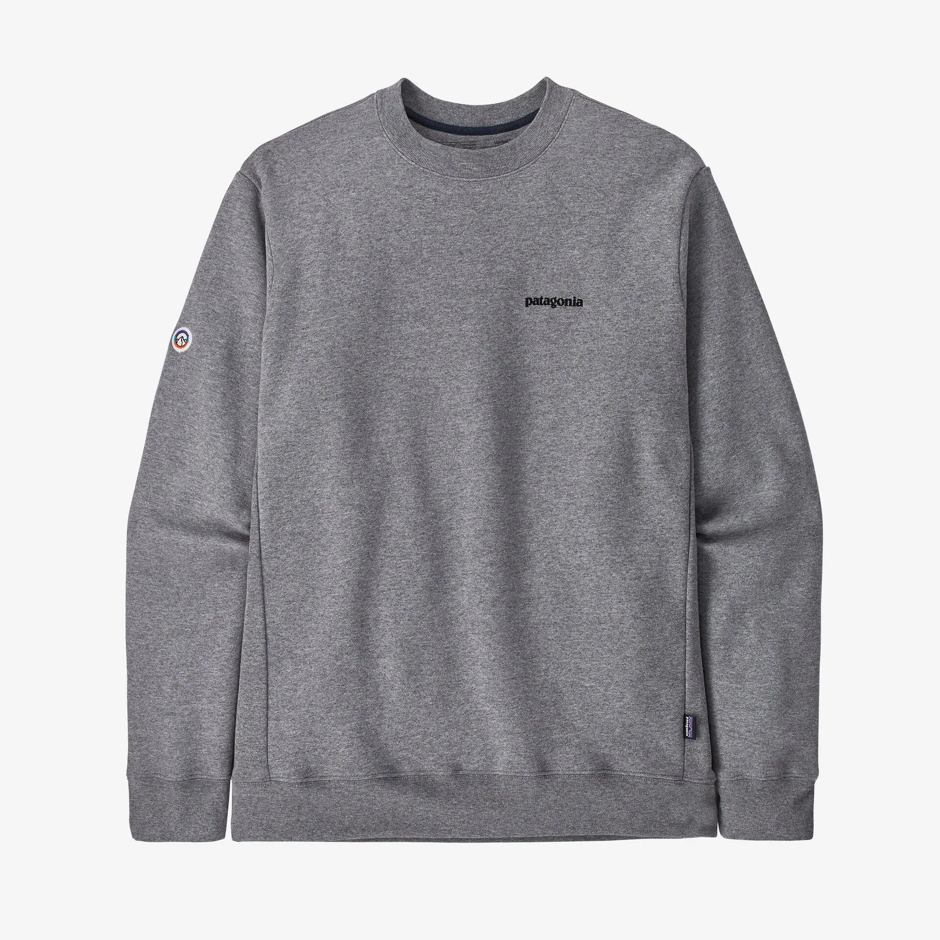 PATAGONIA FITZ ROY ICON UPRISAL CREW SWEATSHIRT - GRAVEL HEATHER