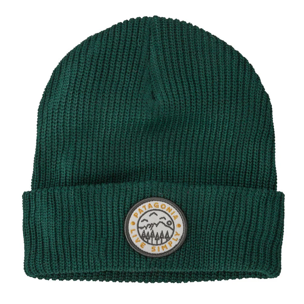 Patagonia Kids Logo Beanie - Live Simply Crest: Pinyon Green