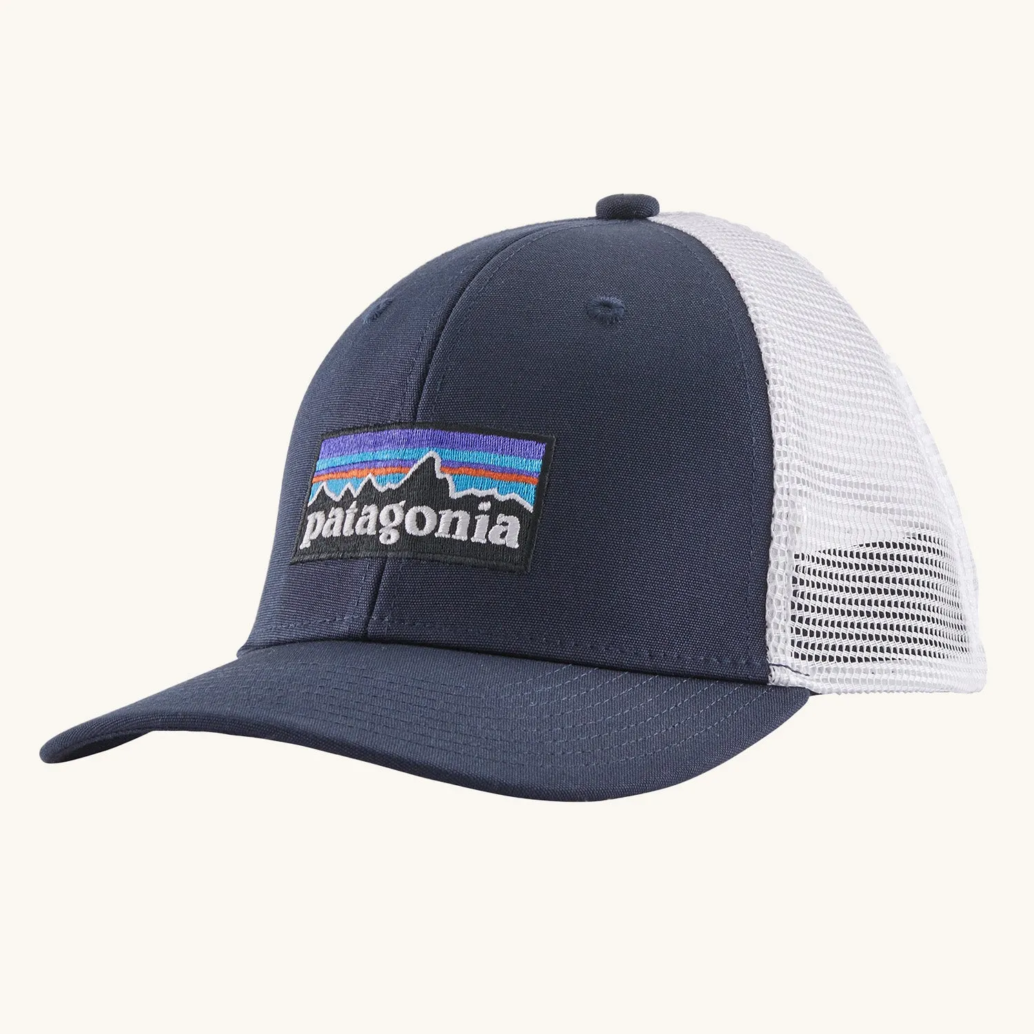 Patagonia Kids Trucker Hat Baseball Cap - P6 Logo: Navy Blue