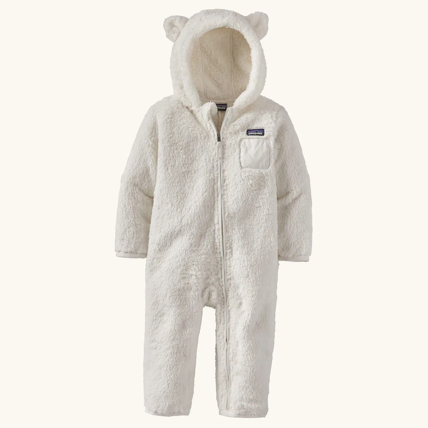 Patagonia Little Kids Furry Friends One-Piece Bunting - Birch White