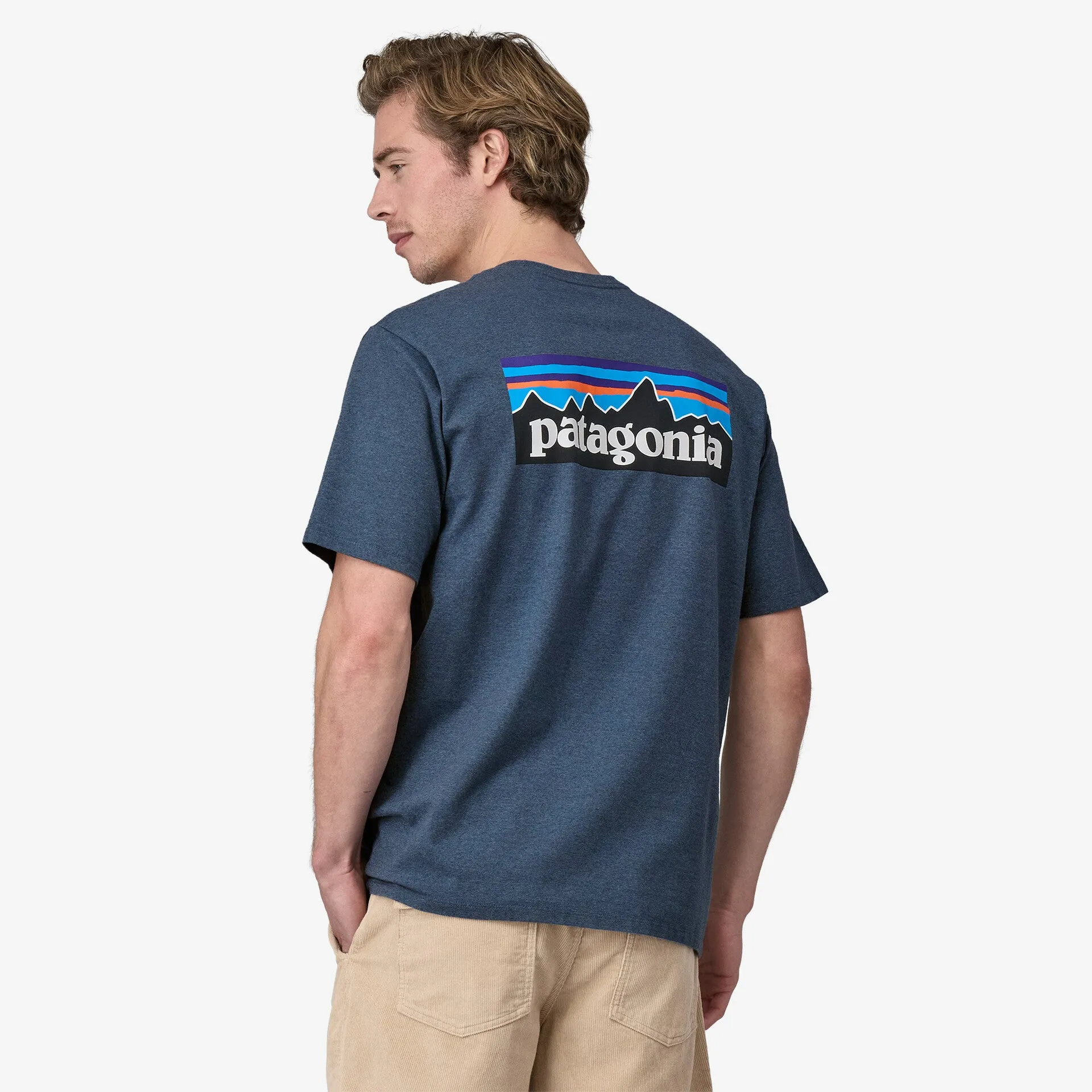 Patagonia M's P-6 Logo Responsibili-Tee - Utility Blue