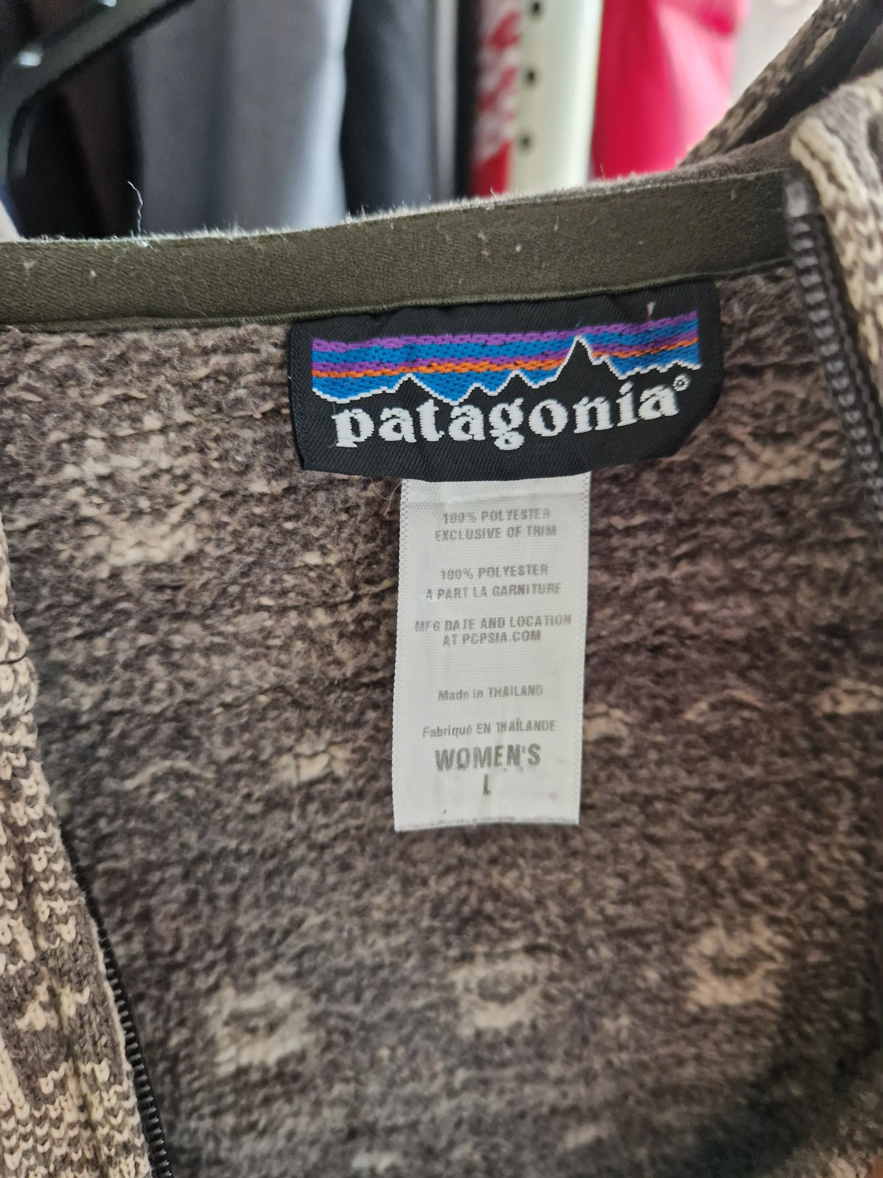 Patagonia Zip Up Fleece- Size L UK 12