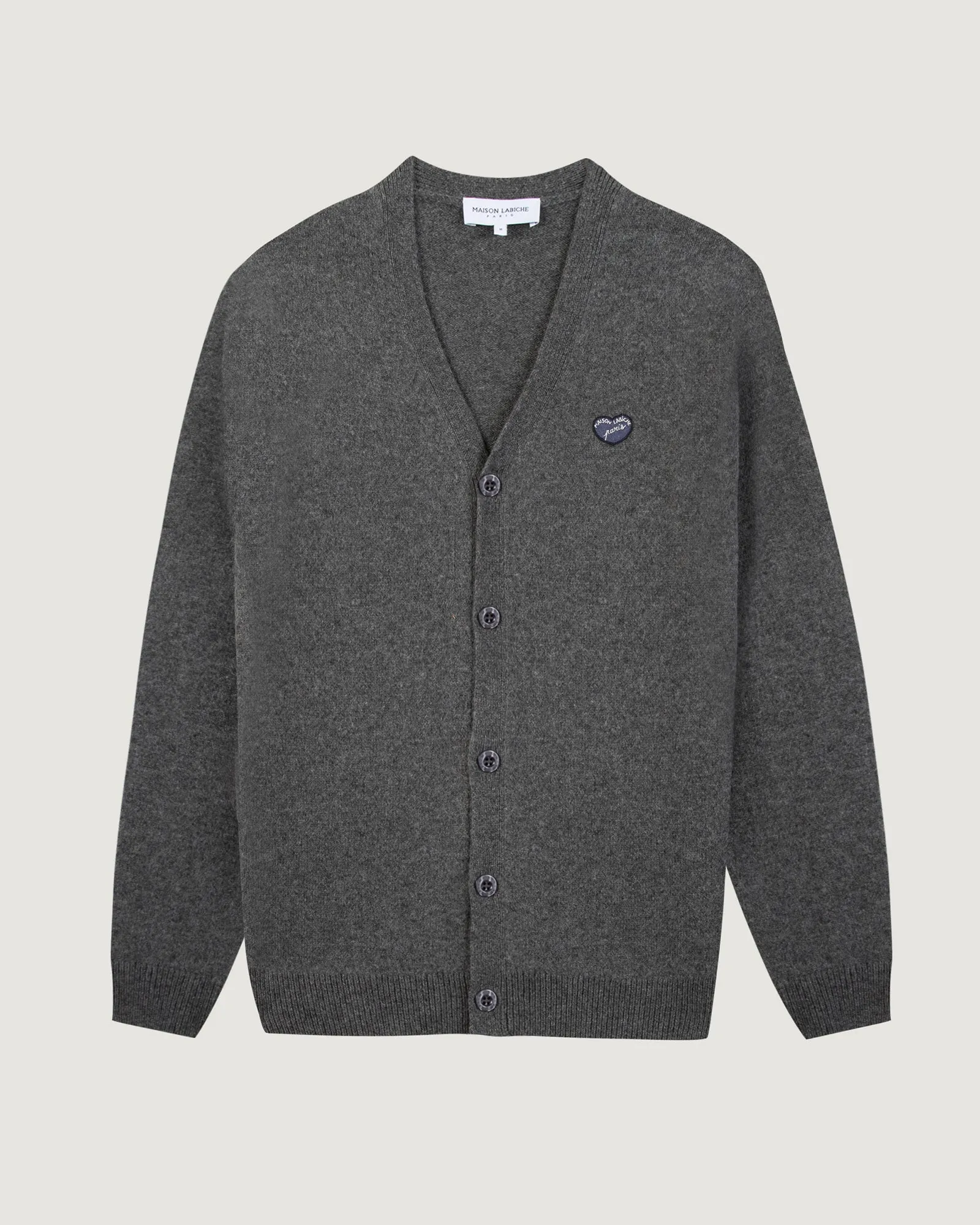 Patch Coeur lhomme wool cardigan