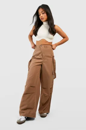 Petite Buckle Detail Tab Cargo Pants