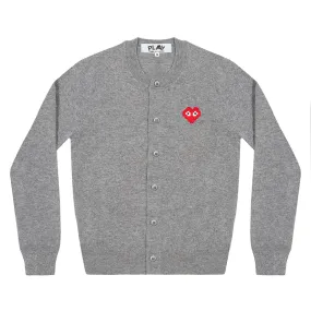 Play Comme des Garons x the Artist Invader Ladies' Cardigan (Top Grey)