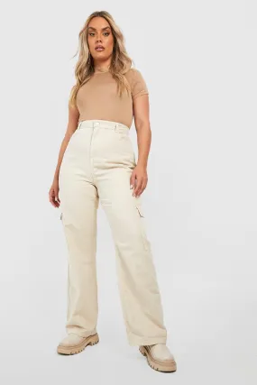 Plus High Waist Loose Fit Cargo Pants