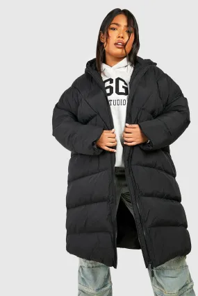 Plus Maxi Quilt Detail Puffer Jacket