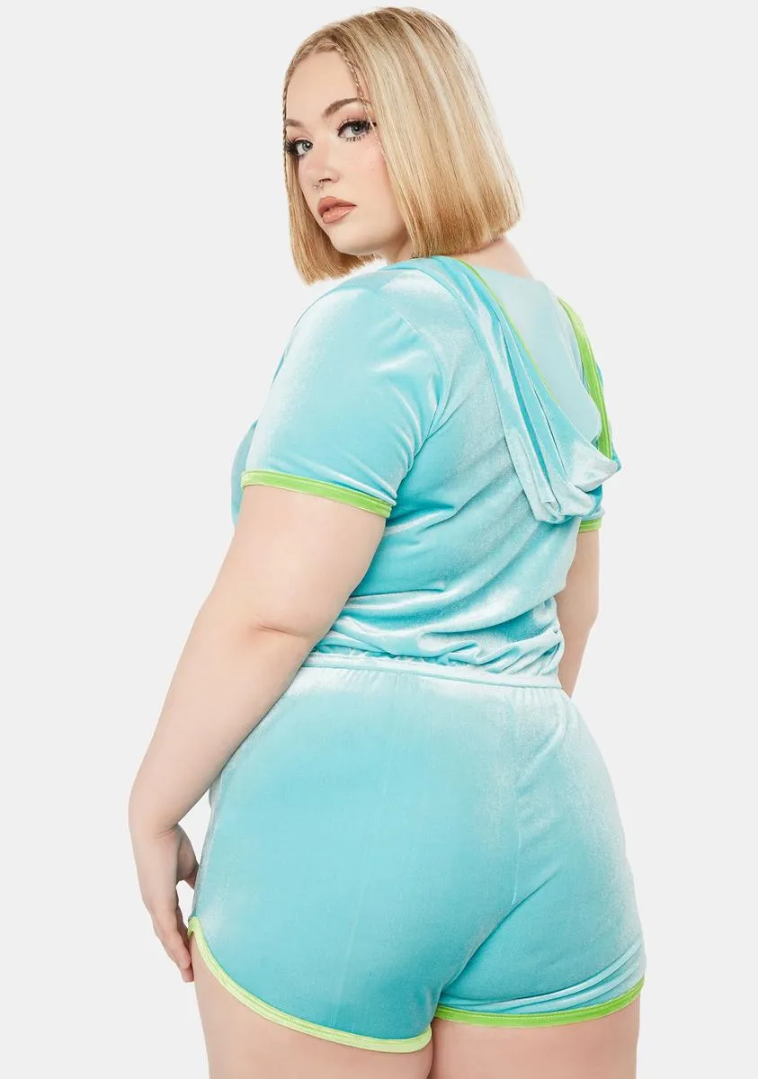 Plus Sky Fun Challenge Velour Romper-