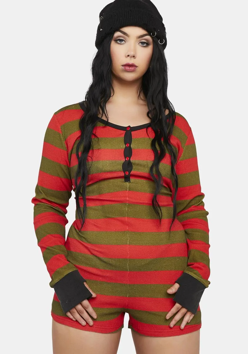 Plus Total Slasher Thermal Romper-