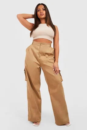 Plus Wide Leg Pocket Cargo Pants