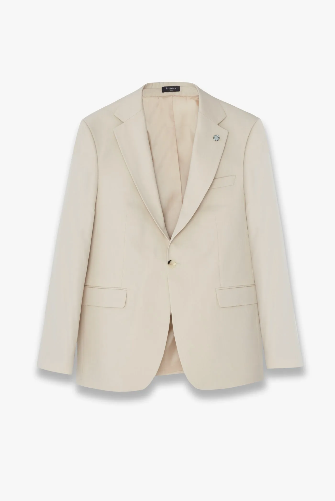 Polyviscose Man Jacket Beige