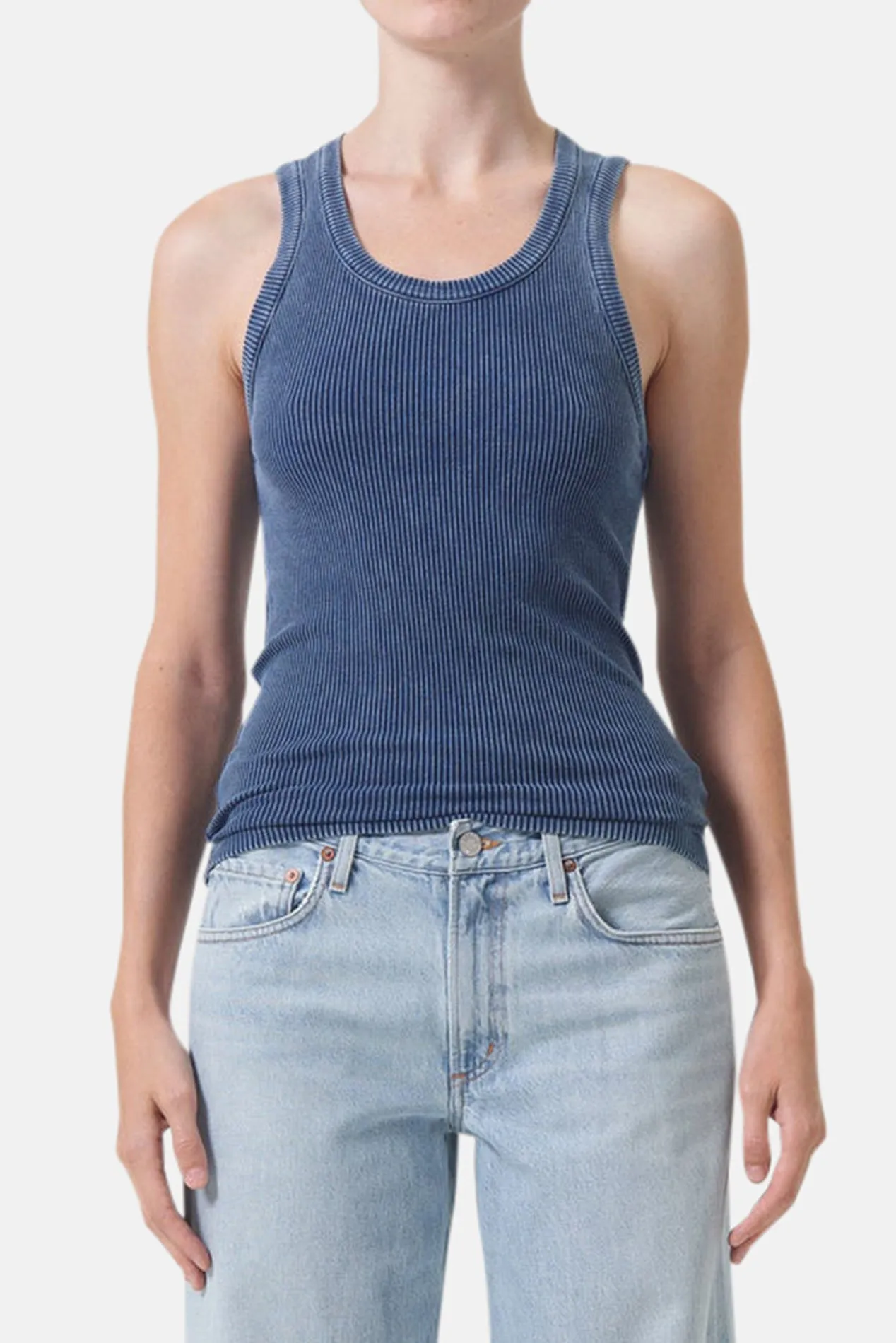 Poppy Scoop Neck Tank Indigo