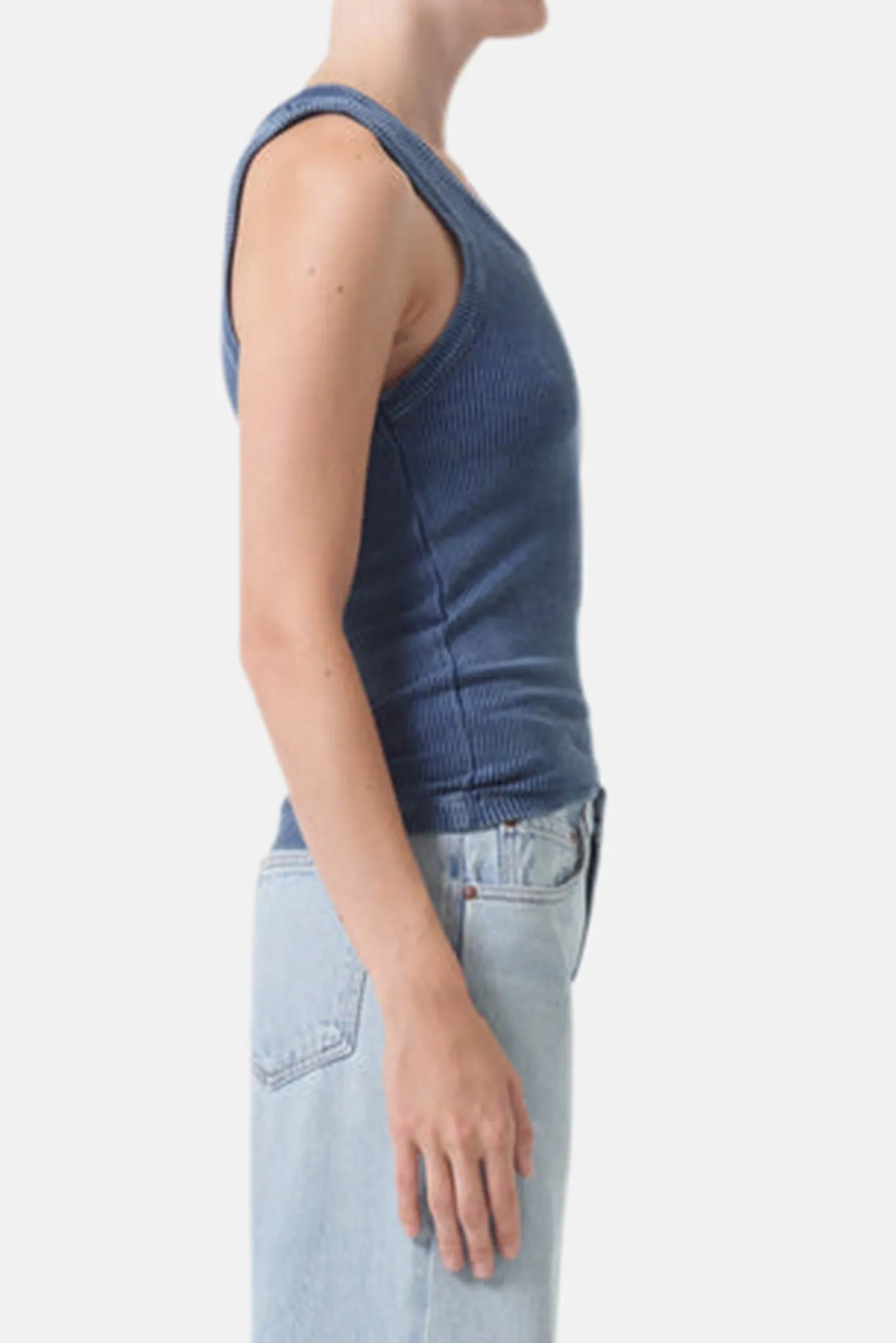 Poppy Scoop Neck Tank Indigo