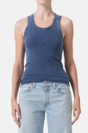 Poppy Scoop Neck Tank Indigo