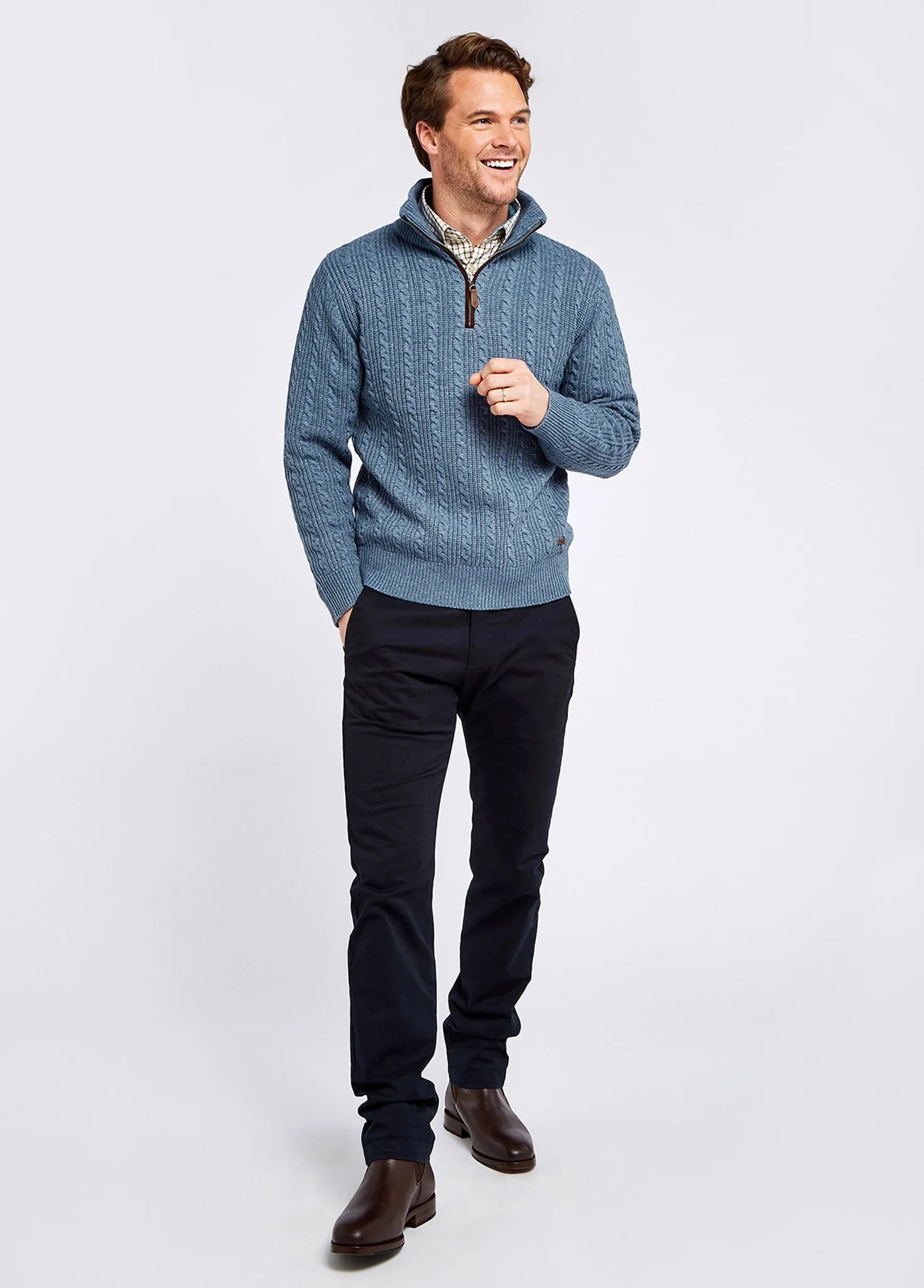 Portnahinch Knitted Sweater - Slate Blue