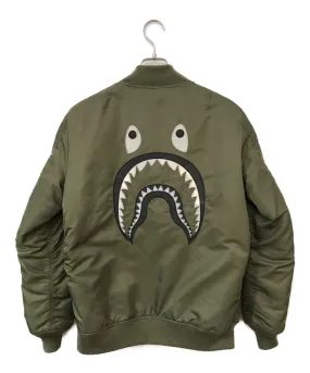 [Pre-owned] A BATHING APE REFLECTOR SHARK MA-1 JACKET 001hje801021x