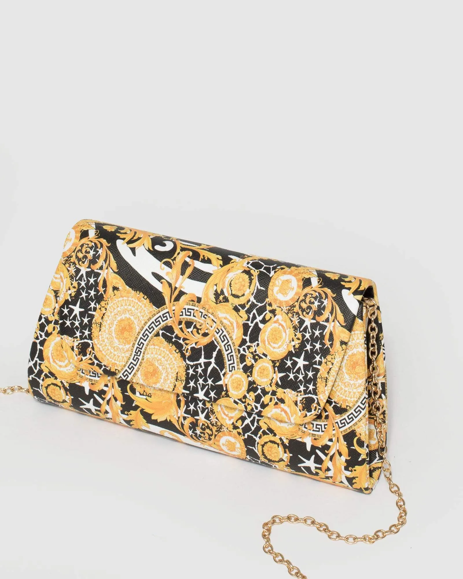 Print Leaha Evening Clutch Bag
