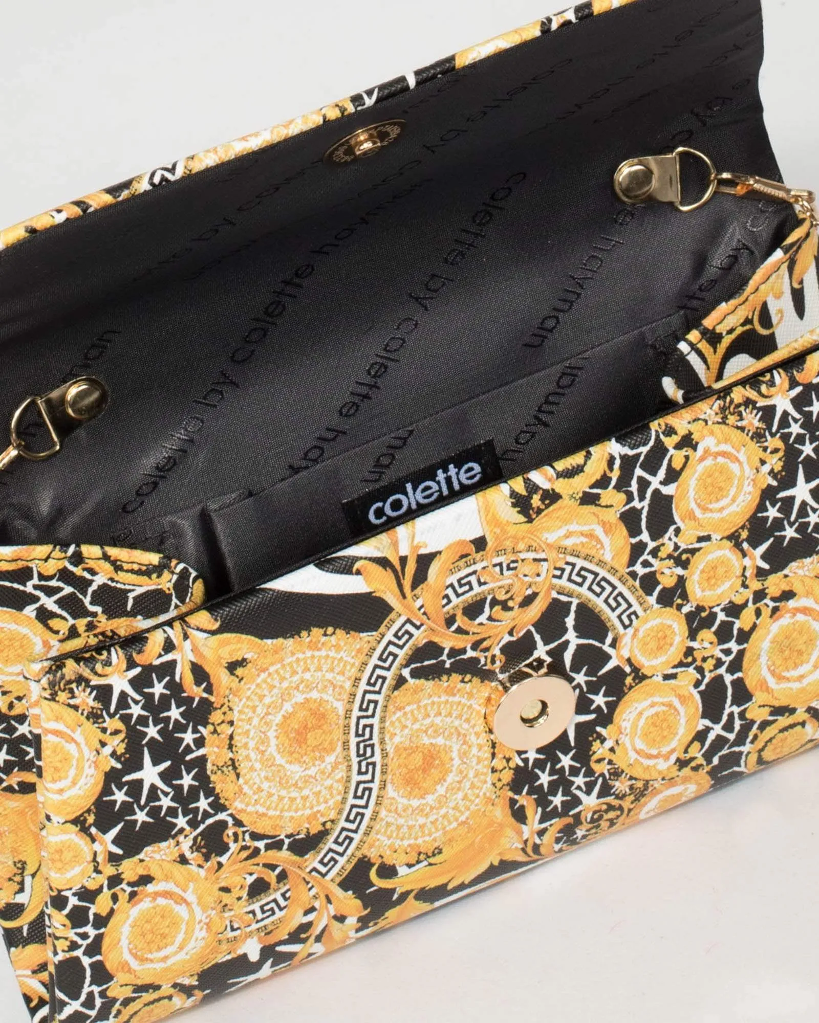 Print Leaha Evening Clutch Bag