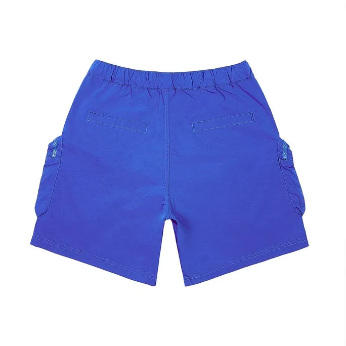 Printed Utility Lounge Windbreaker Shorts - Royal