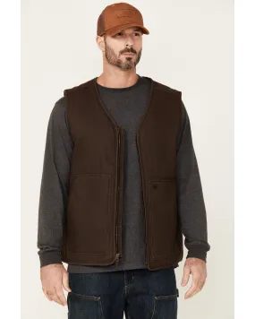 Product Name:  Hawx Men's Weathered Canvas Zip-Front Sherpa Lined Work Vest - Big