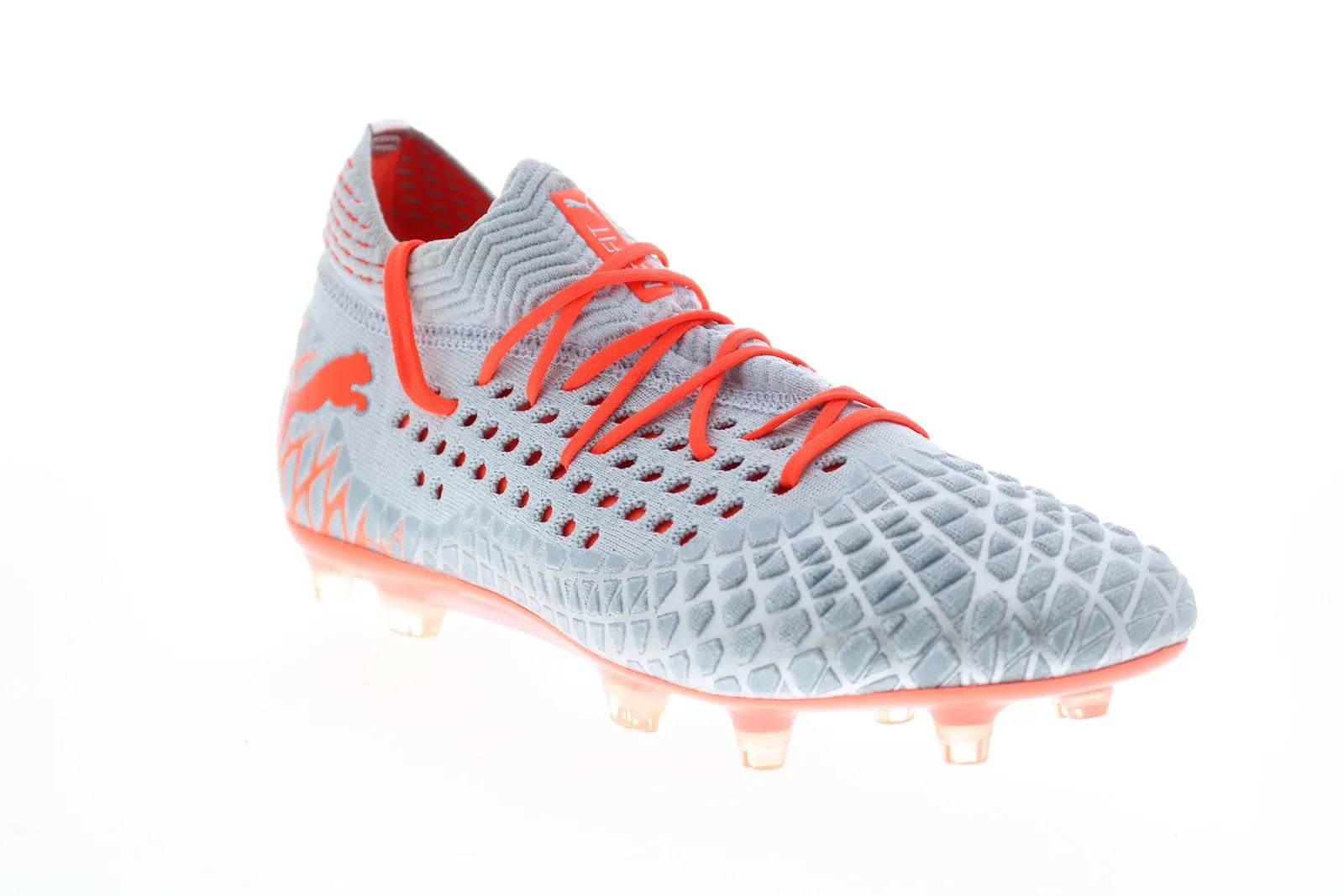 Puma Future 4.1 Netfit FG AG 10557901 Mens Gray Mesh Athletic Soccer Cleats