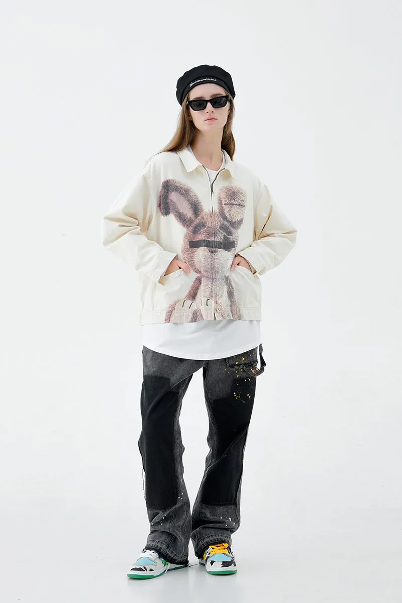 Rabbit Print Coach Jacket