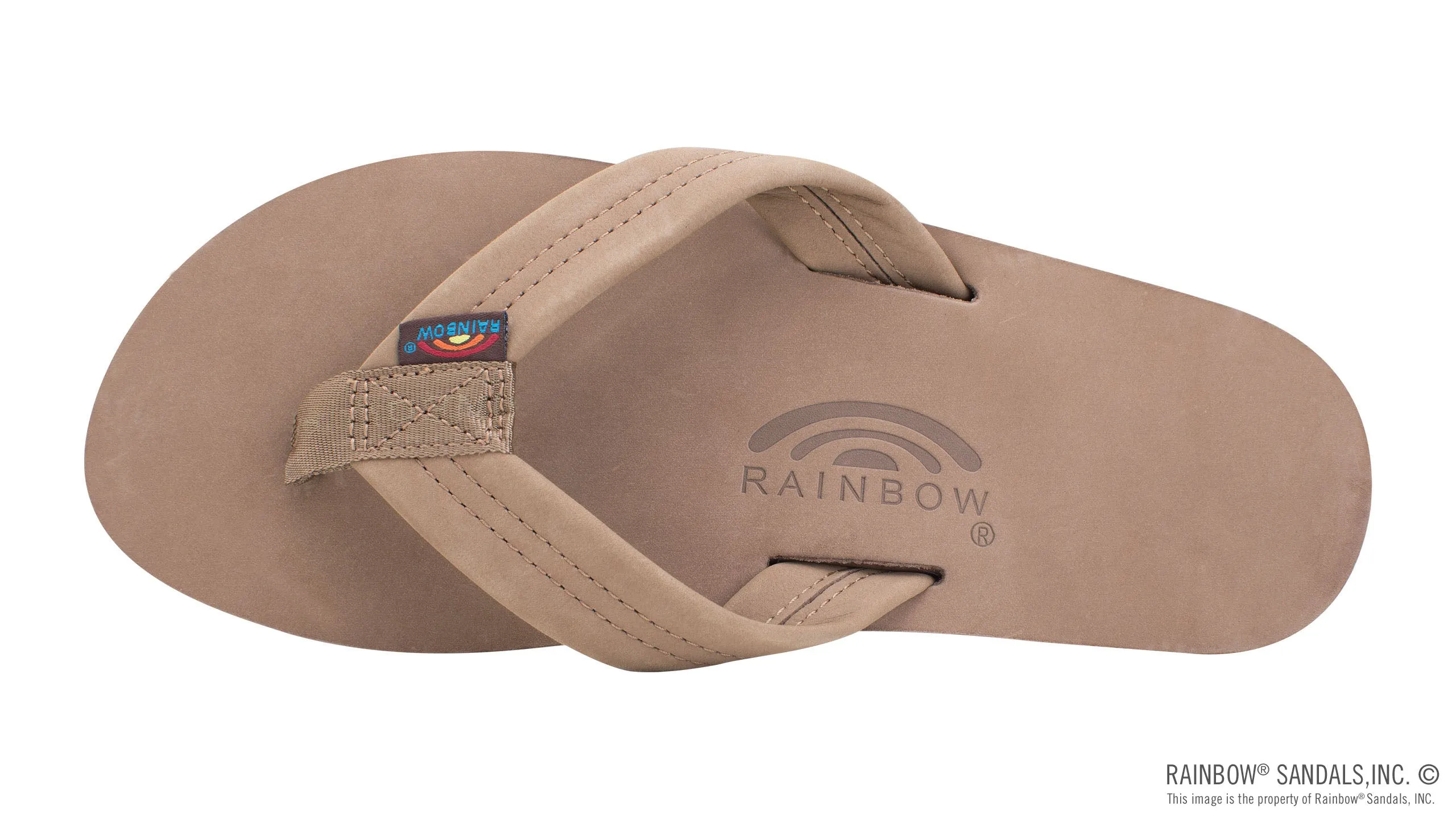 Rainbow Sandals Men's - Single Layer - 1 Strap - Dark Brown