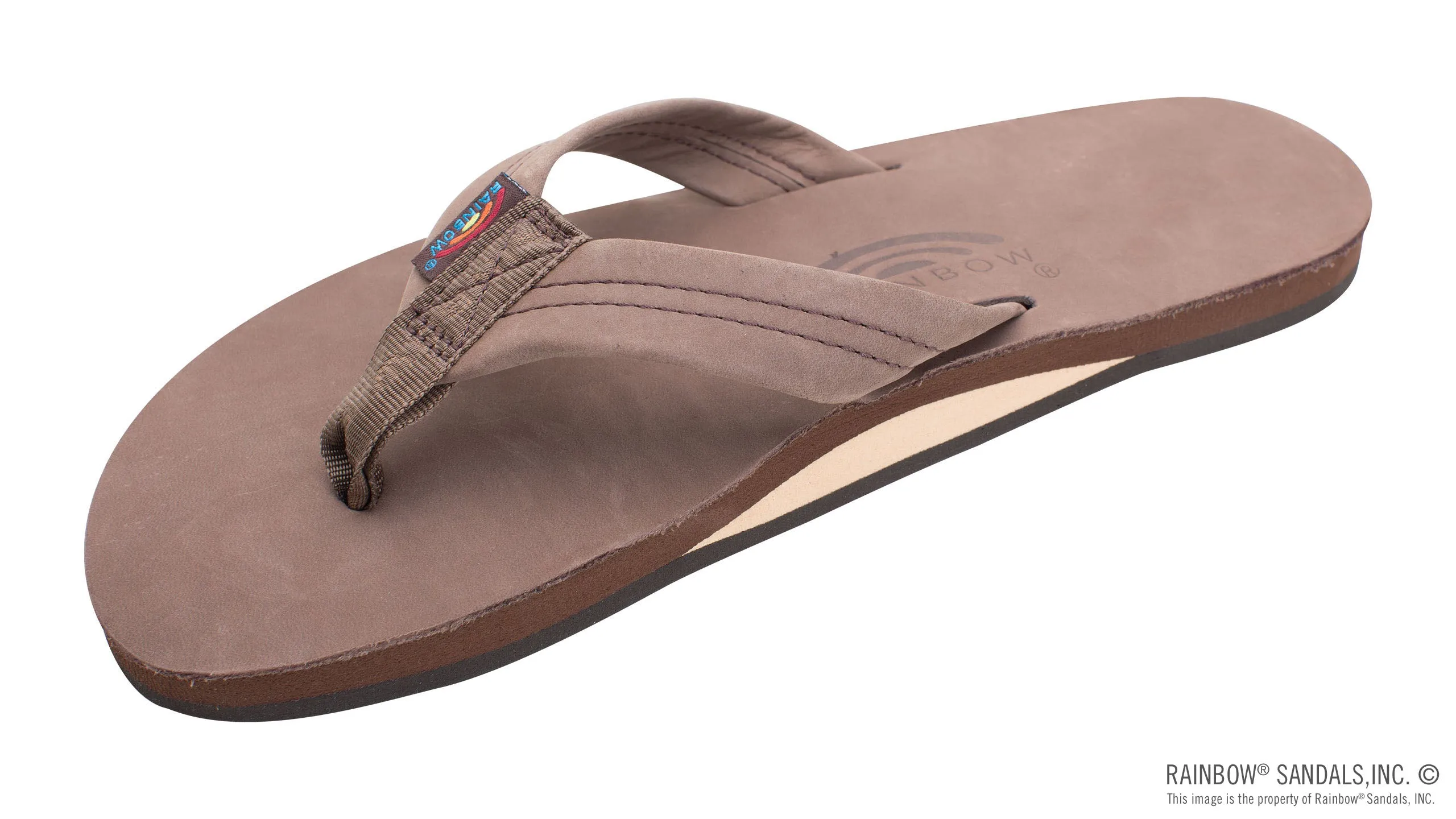 Rainbow Sandals Men's - Single Layer - 1 Strap - Expresso