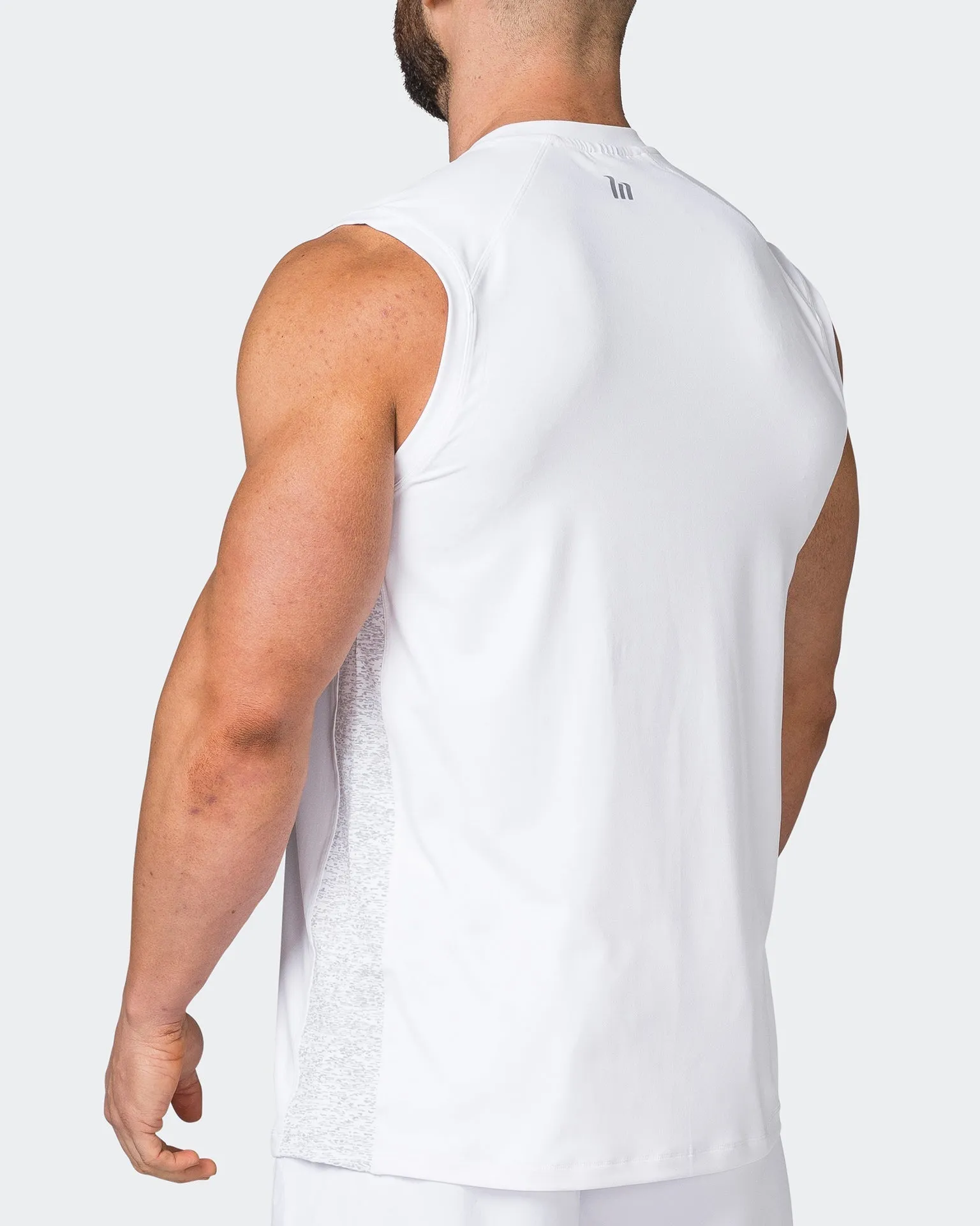 Reflective Running Tank - White