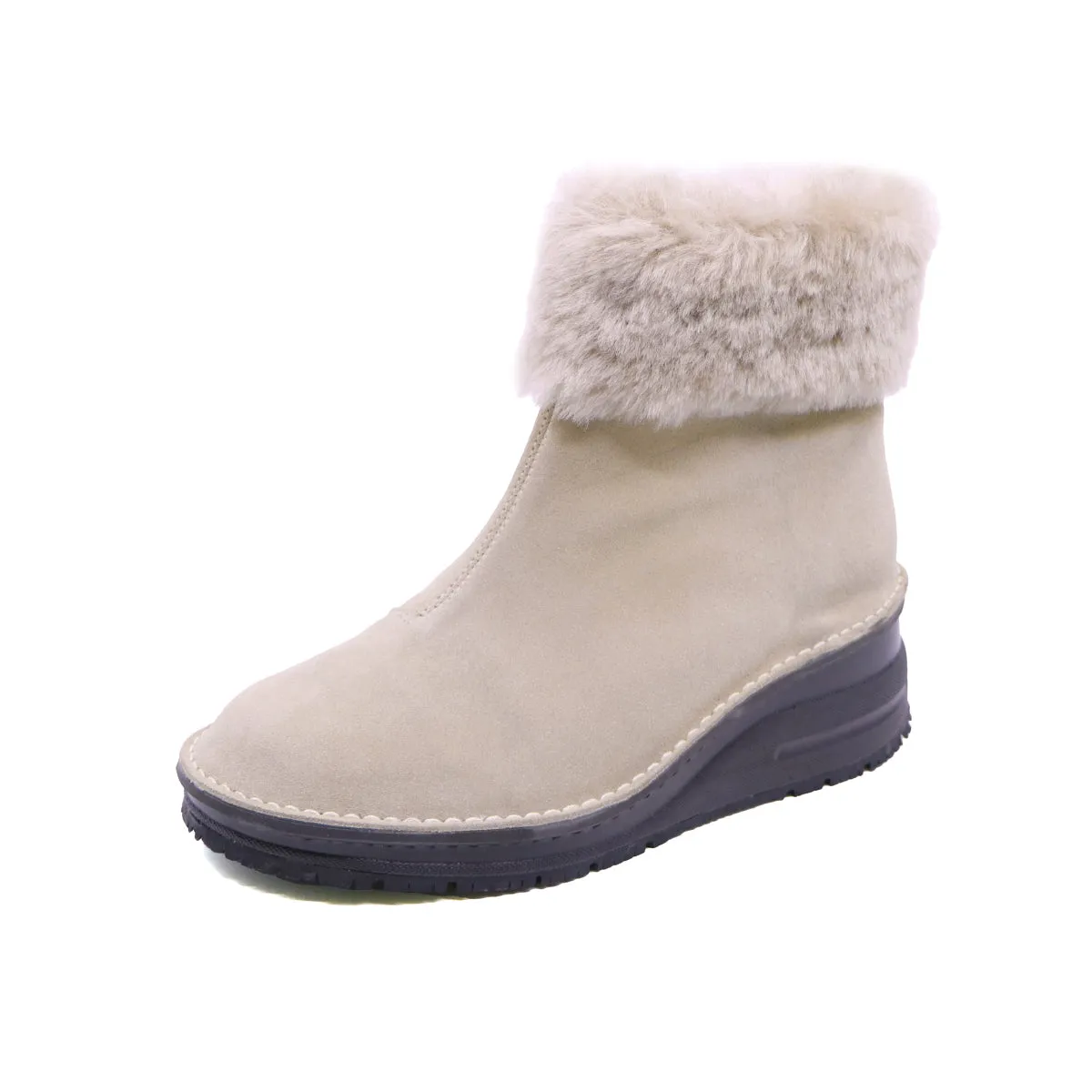 Reimi Beige Anti-SLIP Fur Boots