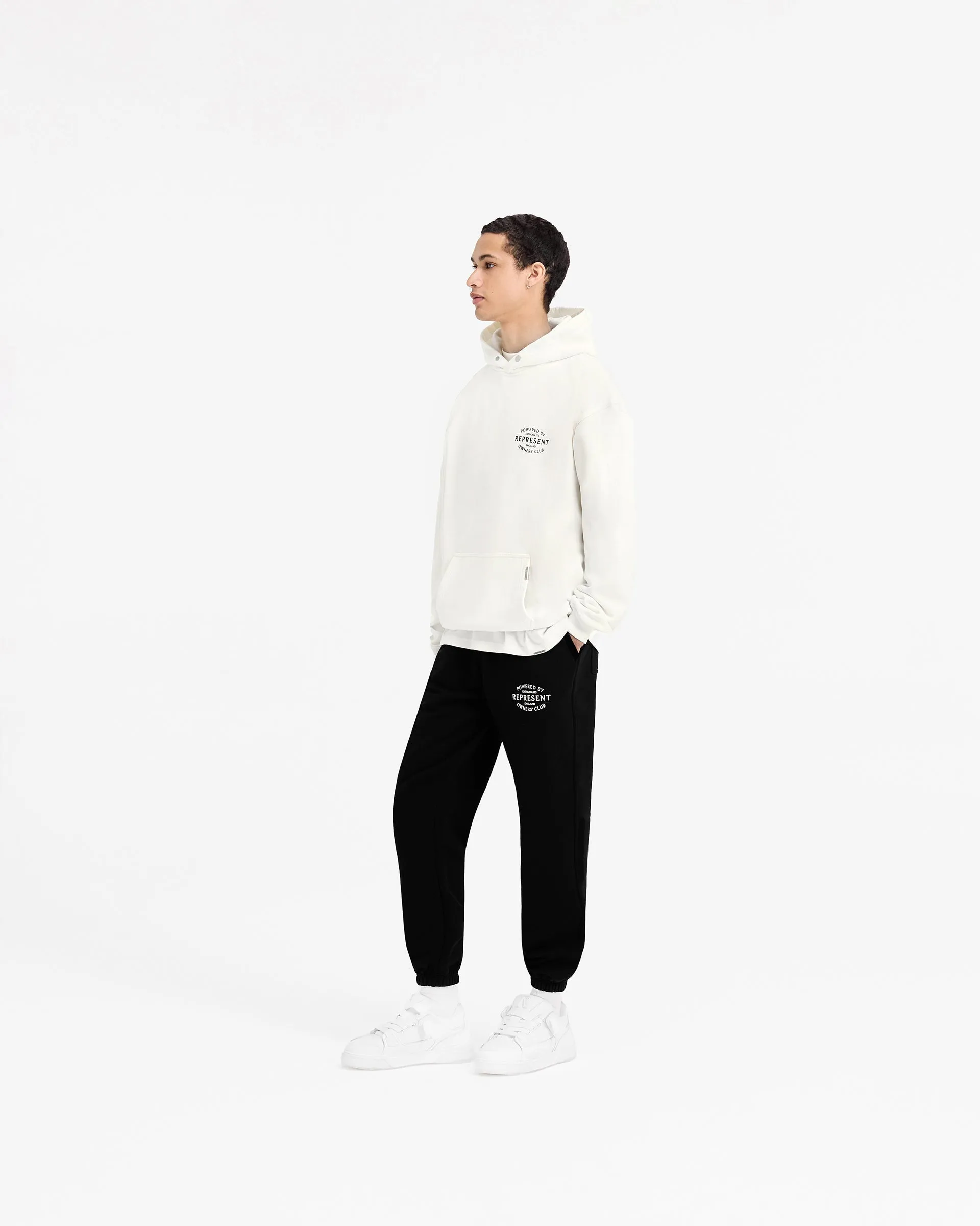 Represent Owners Club Stamp Hoodie - Flat White