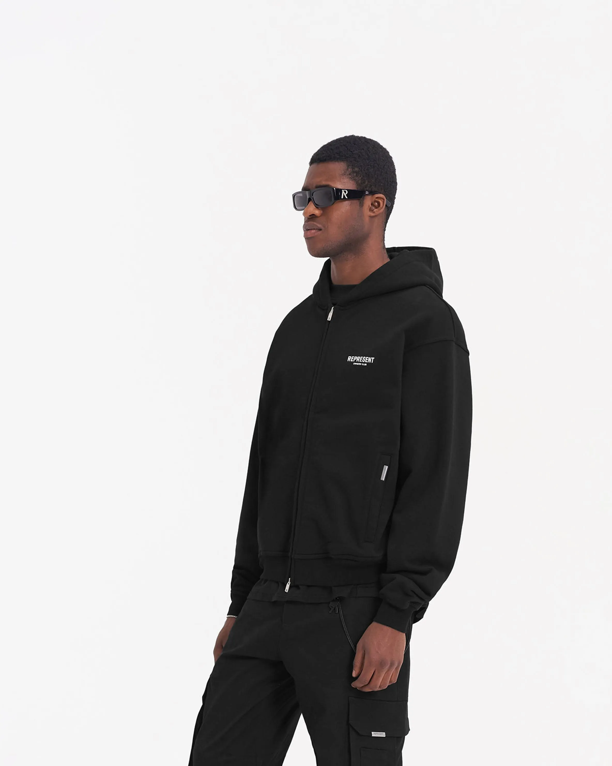 Represent Owners Club Zip Hoodie - Black