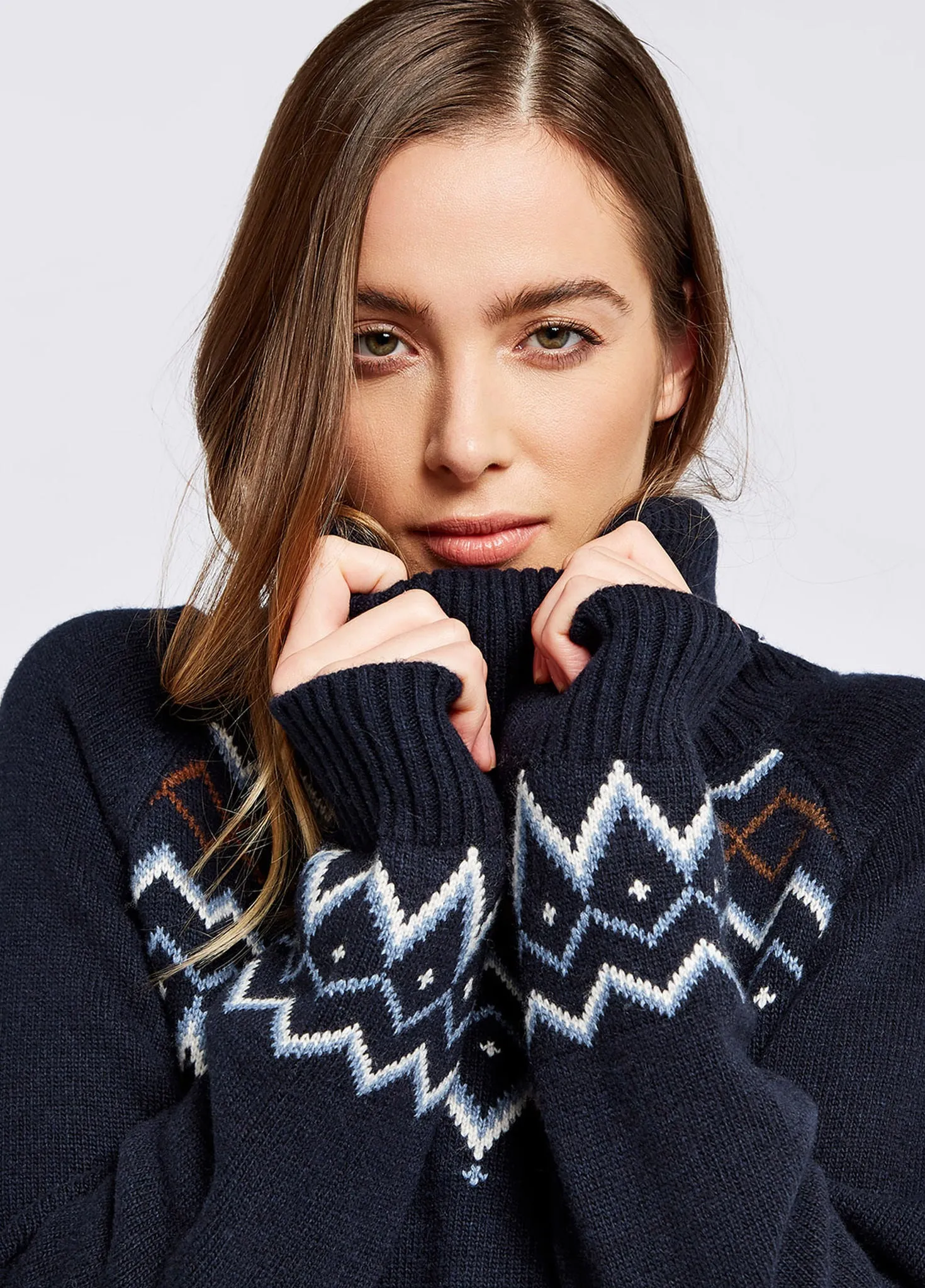 Riverstown Fair Isle Sweater - Navy