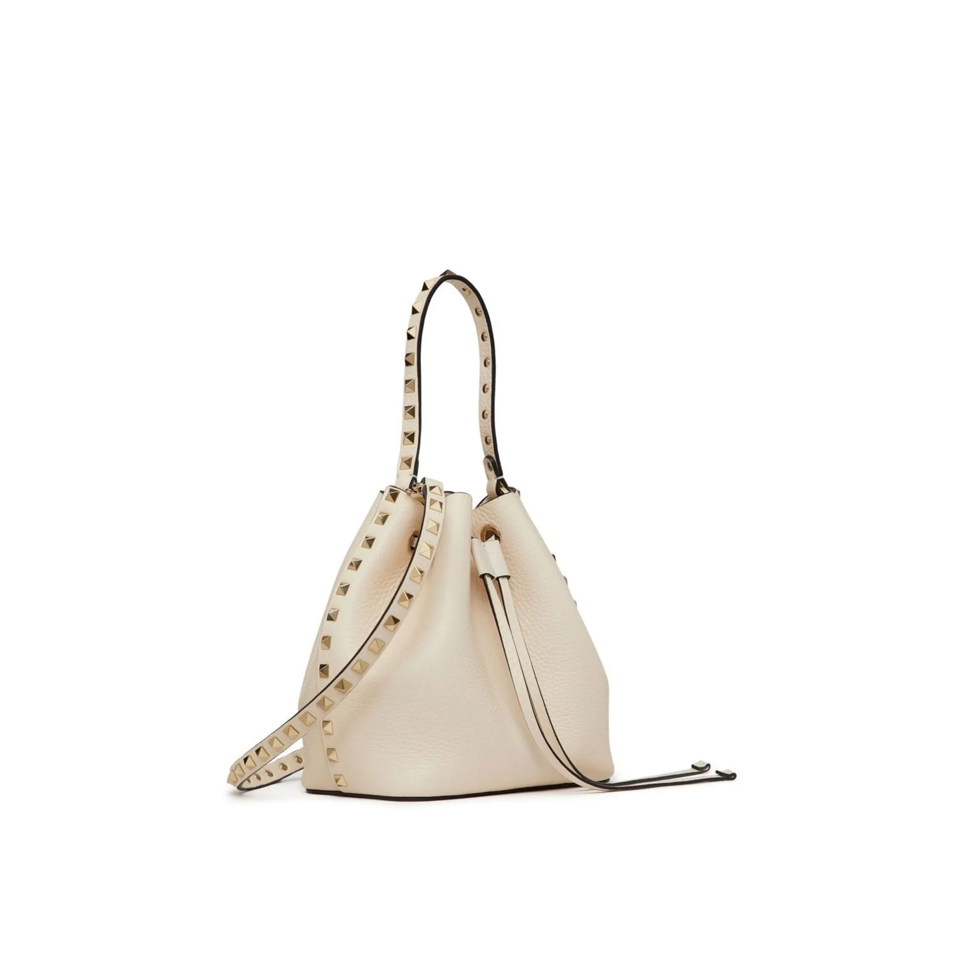 Rockstud Bucket Bag in Ivory