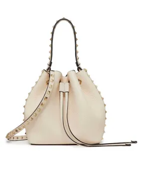 Rockstud Bucket Bag in Ivory