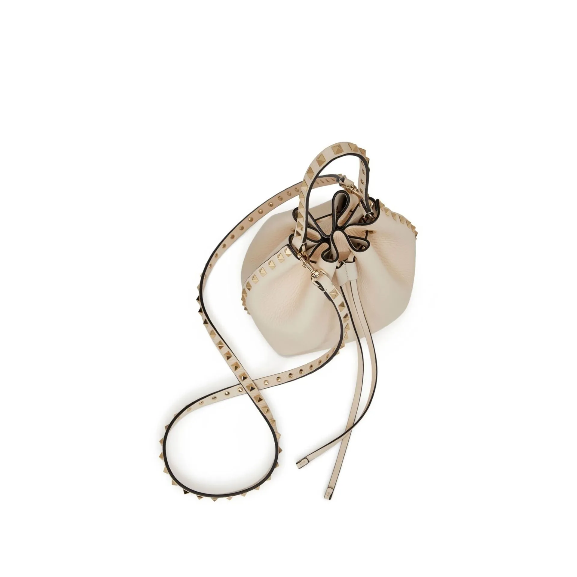 Rockstud Bucket Bag in Ivory