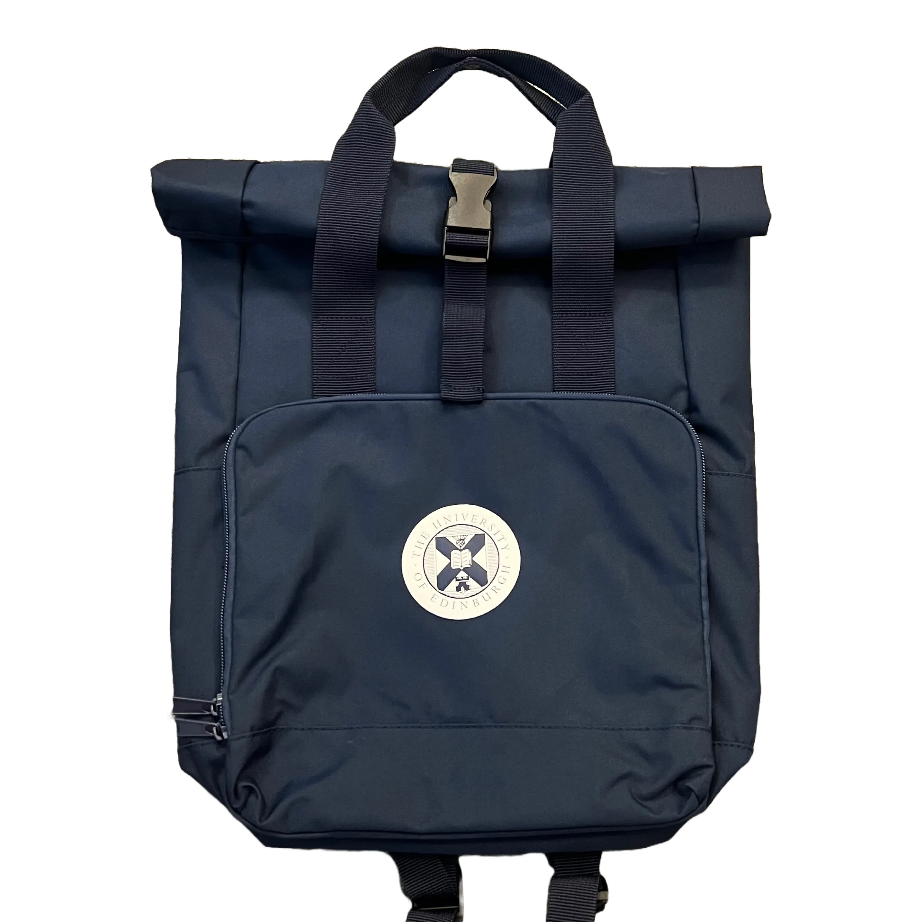 Roll-Top Crest Badge Backpack