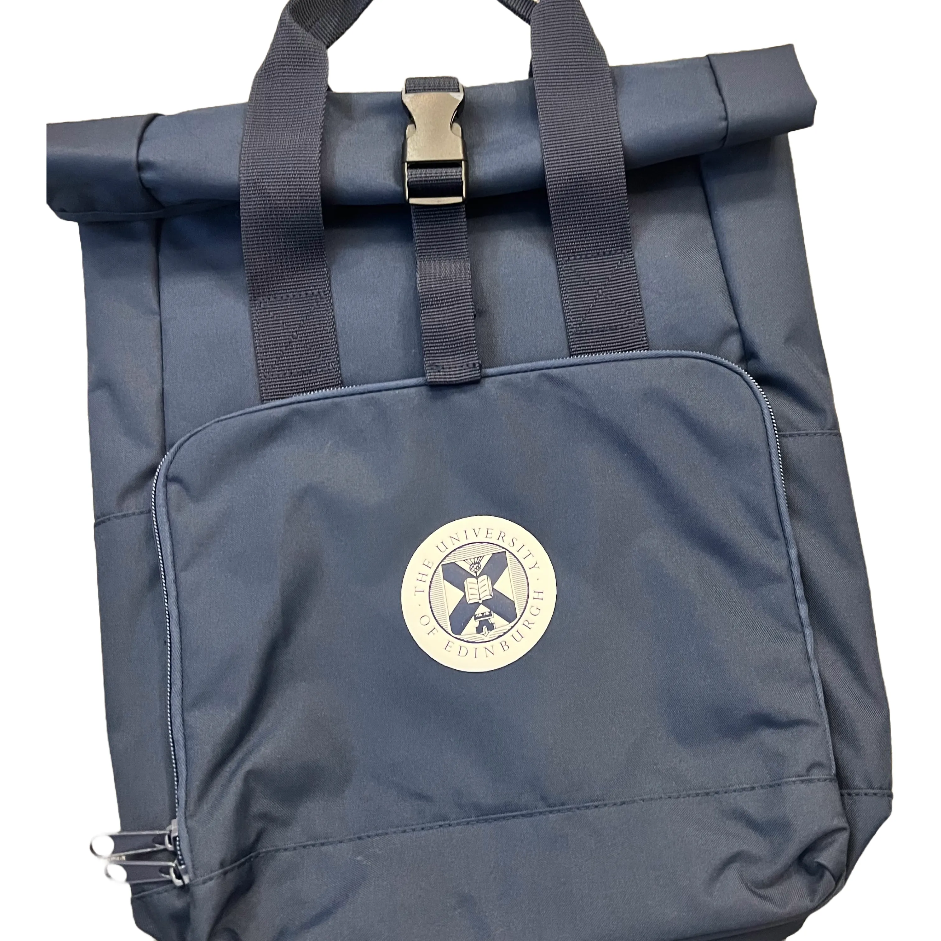 Roll-Top Crest Badge Backpack