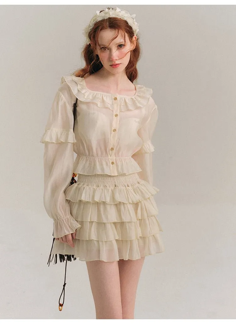 Ruffled Short Shirt-