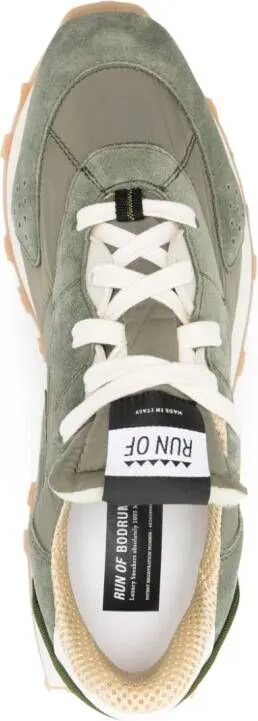 RUN OF Boscom panelled sneakers Green