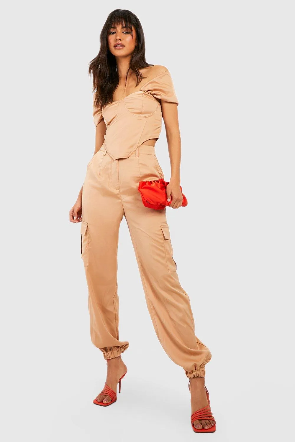 Satin Luxe Cargo Pants