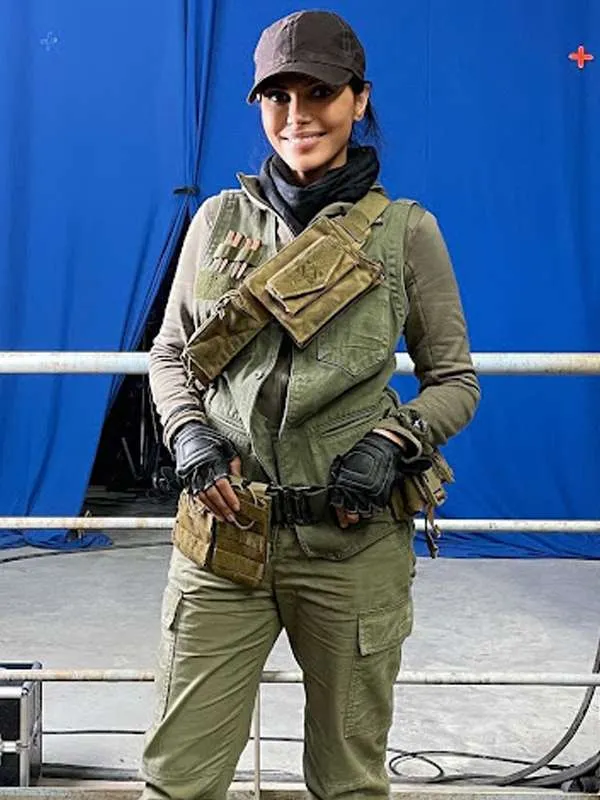 Sheila Shah The Expendables 4 Green Vest