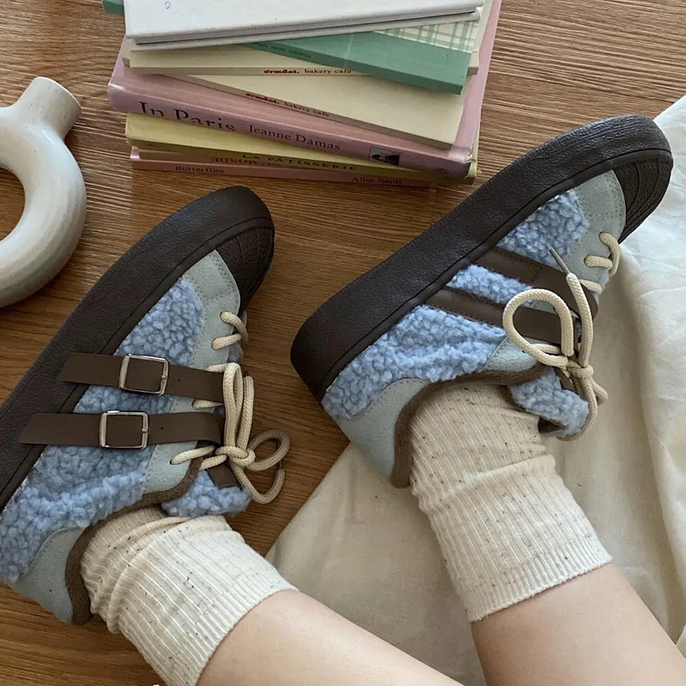 Sherpa Buckle Straps Sneakers